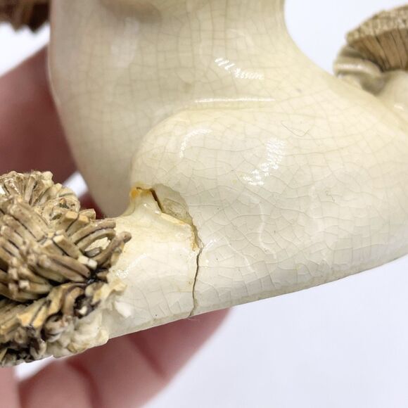 Vintage Spaghetti Ceramic Dogs Pair Mid Century Poodles Style Figurines 1950s 4” - Picture 8 of 10